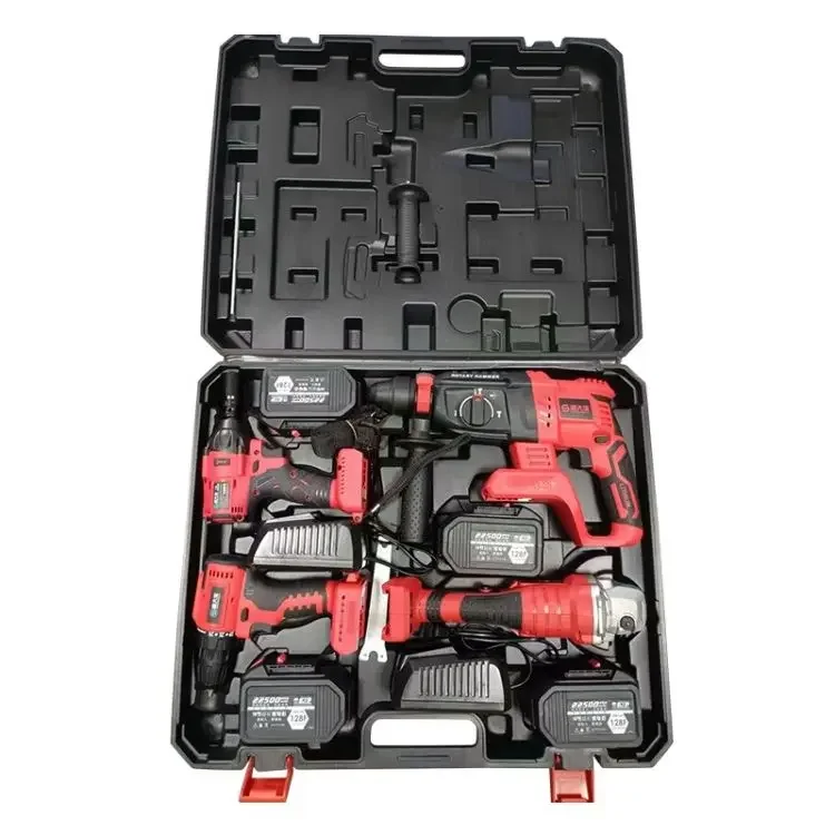 Multifunctional Combination Set Drills Cordless Electric Drill Machine Lithium Battery Power Tool Set