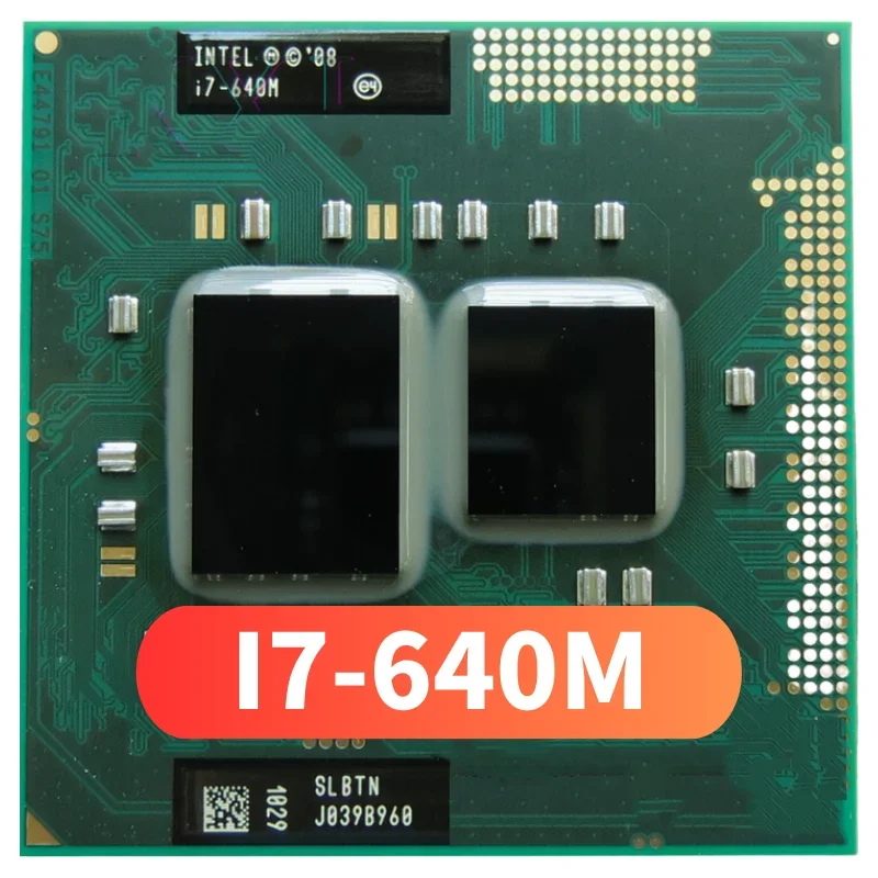 Intel Core i7-640M i7 640M SLBTN 2.8 GHz Dual Core Processor Laptop CPU 4W 35W Socket G1 / rPGA988A Compatible HM55 HM57 QM57