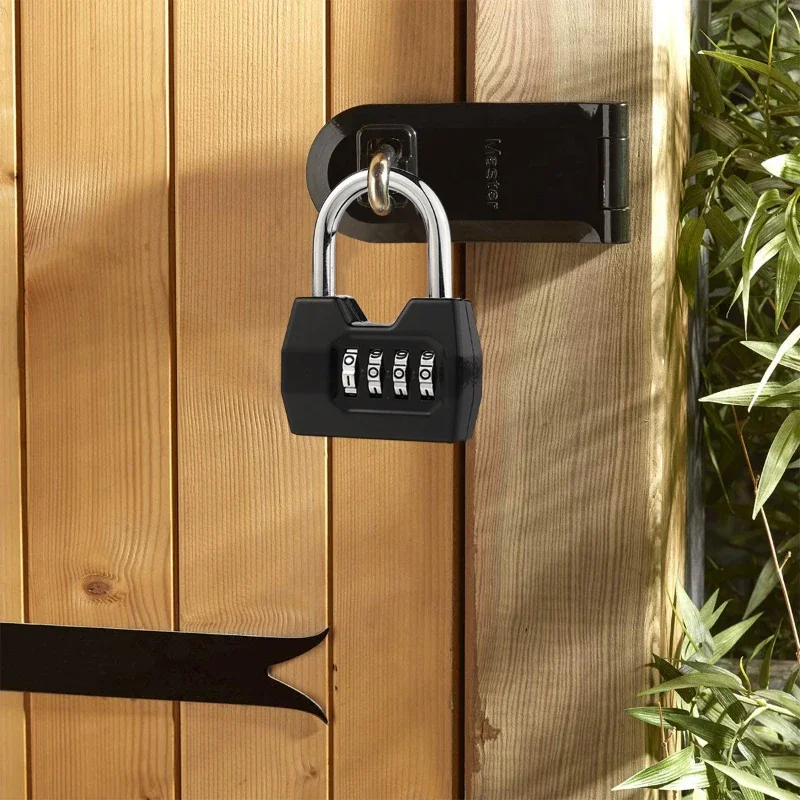 Combination Padlock 4-Digit Security Lock Weatherproof Protection Security Padlock Outdoor Gym Safely Code Lock