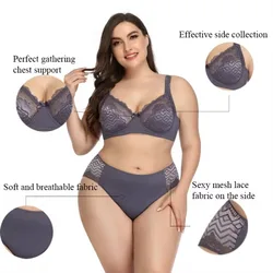 High Quality Adjustable Push Up Bra And Panty Set Plus Size Matching Panty And Bra Sets Women Big Size Bra Sets