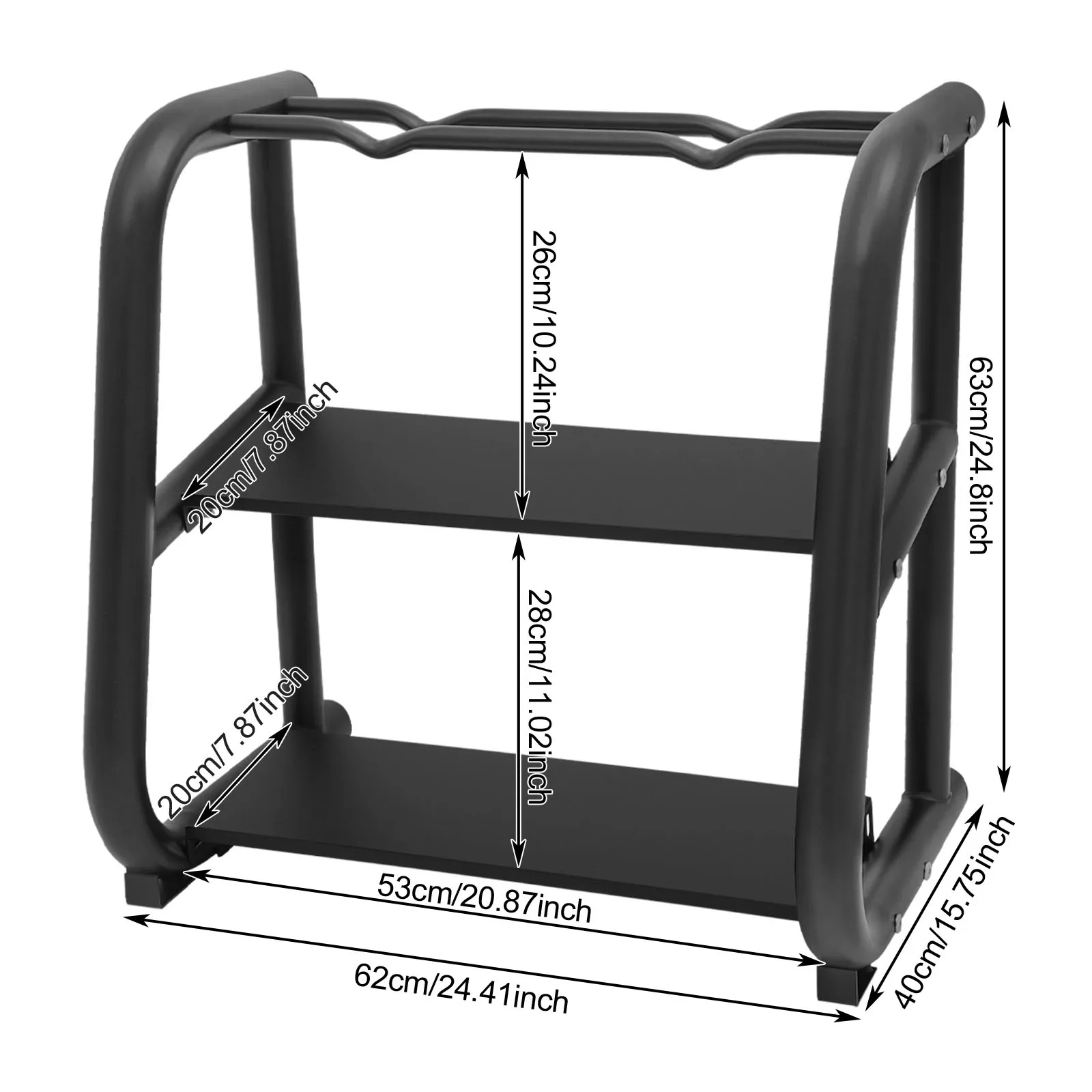 Dumbbell Rack, Dumbbell Stand, Kettlebell Storage Holder, T3 Steel 3-Tier Weight Organizer, Non-Slip Home Gym Equipment, Anti-Rust Coating, Reinforced 1.5mm Thick Tubes, Supports Dumbbells Barbells Kettlebells, Space Saving Display Shelf