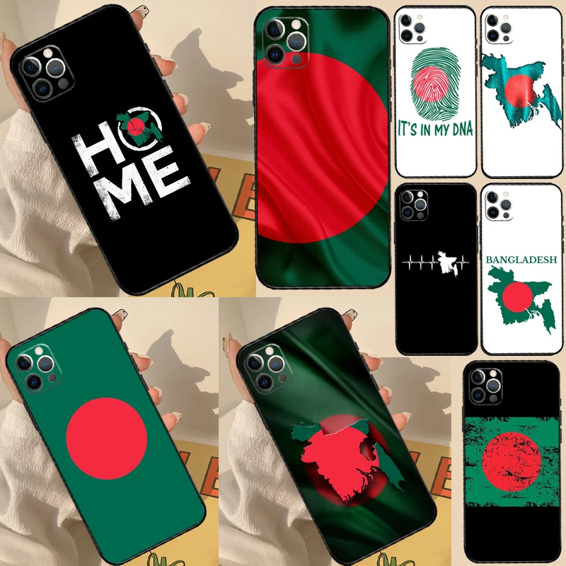 Bangladesh Flag Case For iPhone 11 12 13 14 15 16 Pro Max Cover For iPhone 13 12 Mini XR X XS Max Plus