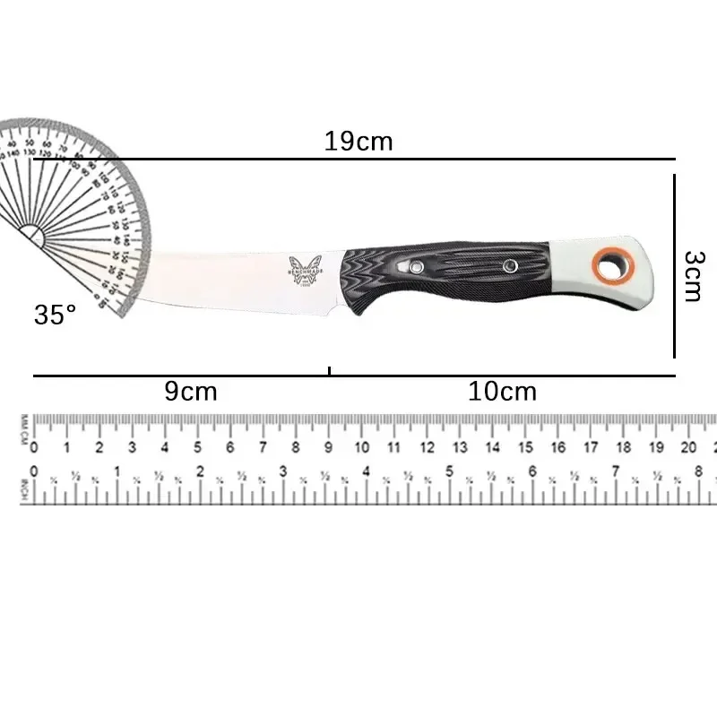 BM Fixed Blade Knives 15500-1K Bench S45VN Blade Steel Made Hunt Meatcrafter G10 Handle Outdoor Camping Hunting Pocket