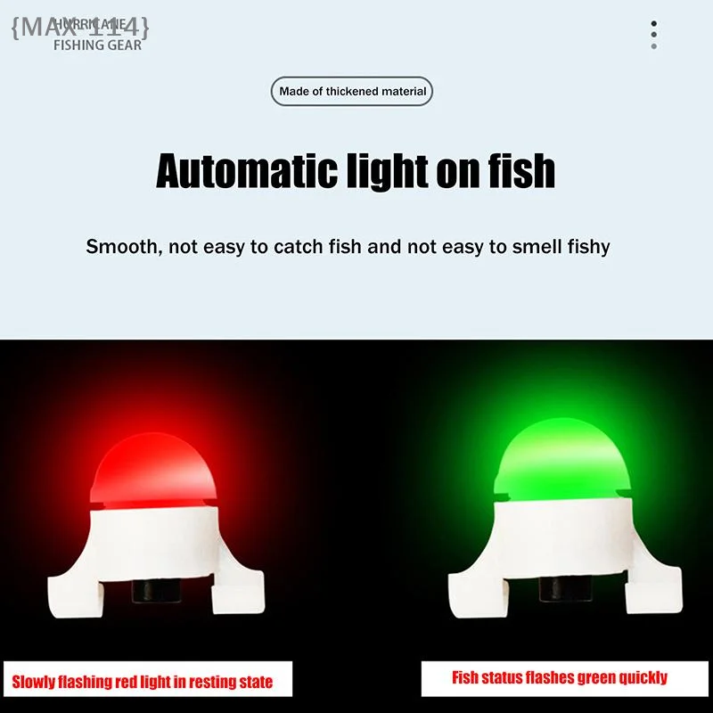 【MAX-114】High Sensitivity Fishing Rod Alarm-Automatic Fish Bite Sensor Electronic Intelligent Hook Signal Light for Sea Angling