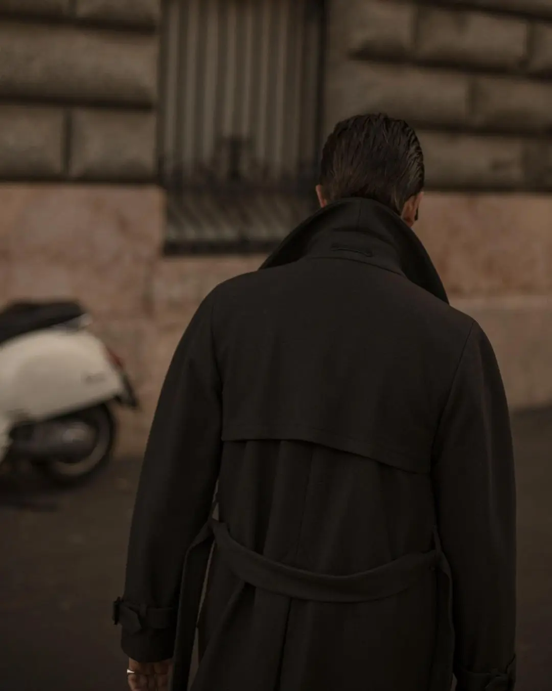 Traje de esmoquin de una pieza para hombre, chaqueta con cinturón de mezcla de lana, longitud hasta el tobillo, para fiesta de boda, disfraz de novio