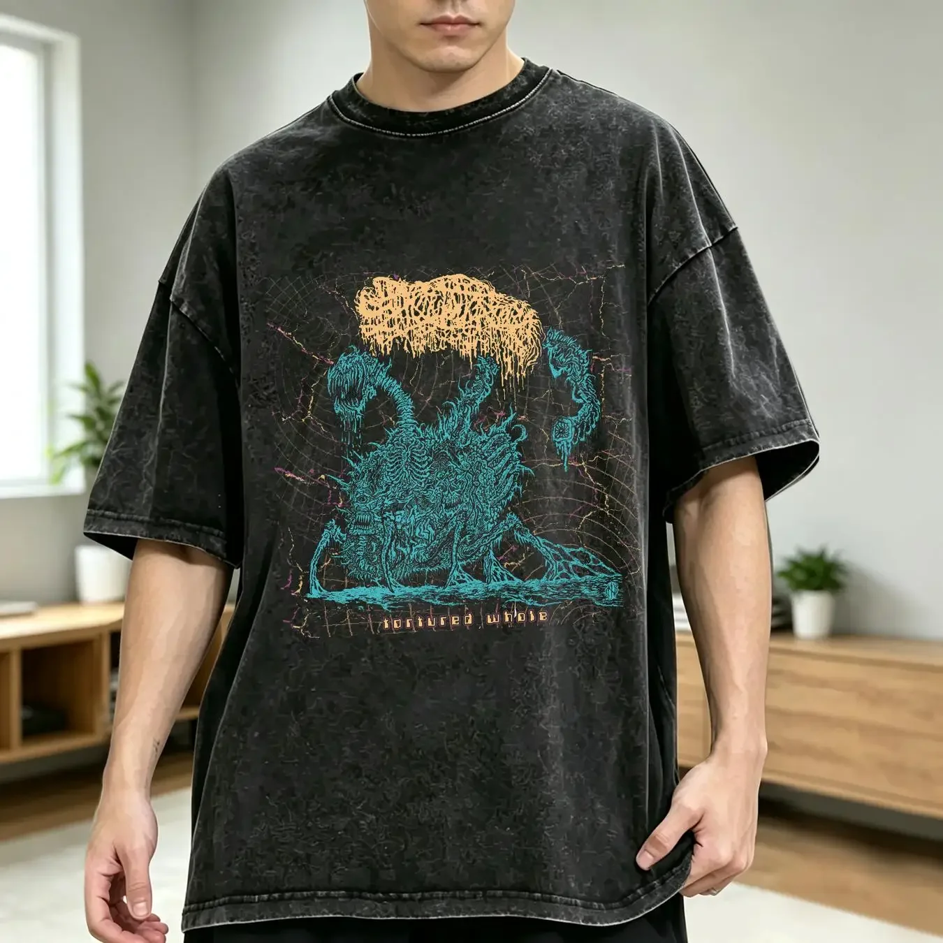 washed T Shirt SANGUISUGABOGG Tortured Whole LP Death Metal Band S 4XL vintage Washed fashion homme Stretched Breathable