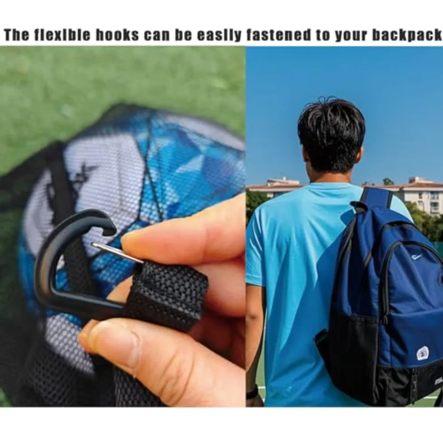 Одинарная сетчатая сумка для мячей Черная баскетбольная сетка Сетчатый рюкзак Волейбольная сумка Сетка для хранения мячей Маленькая сумка для футбольного мяча Сетка с сеткой