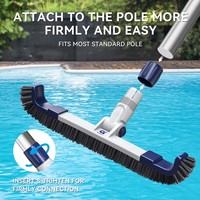 Ainkter Pb26 19-Inch 2 in 1 Pool Brush Head Adjustable 180 °   For Inground/Above Ground Pool Cleaning Walls Waterline Tiles