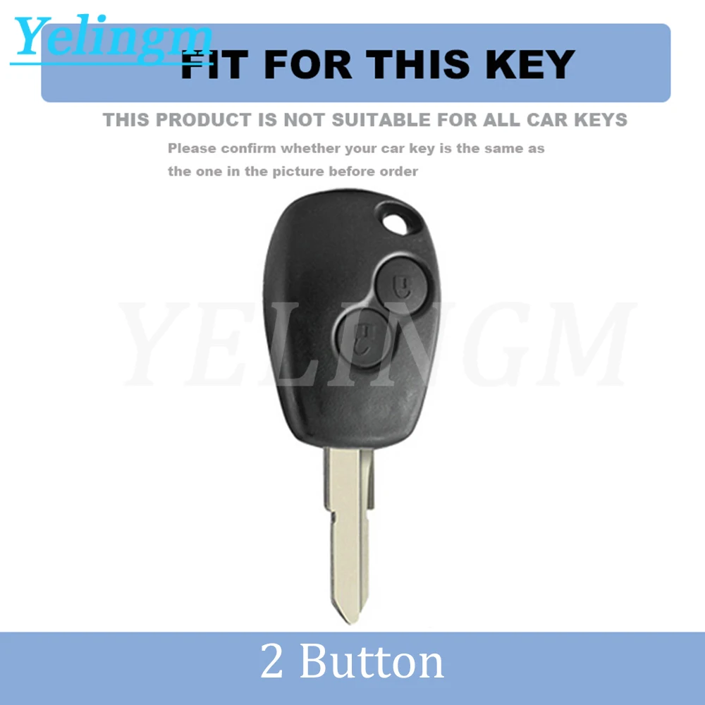 2Buttons Key Cover Holder Key Case for Renault Clio 3 Logan 2 Dacia Duster Sandero Stepway Lada Largus for Nissan Almera Terrano