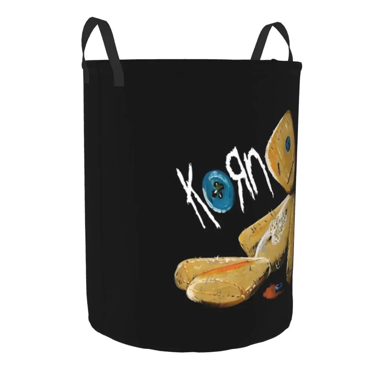 Custom Korns Heavy Metal Music Hard Rock Roll Laundry Basket Foldable Large Capacity Clothing Storage Bin Band Baby Hamper