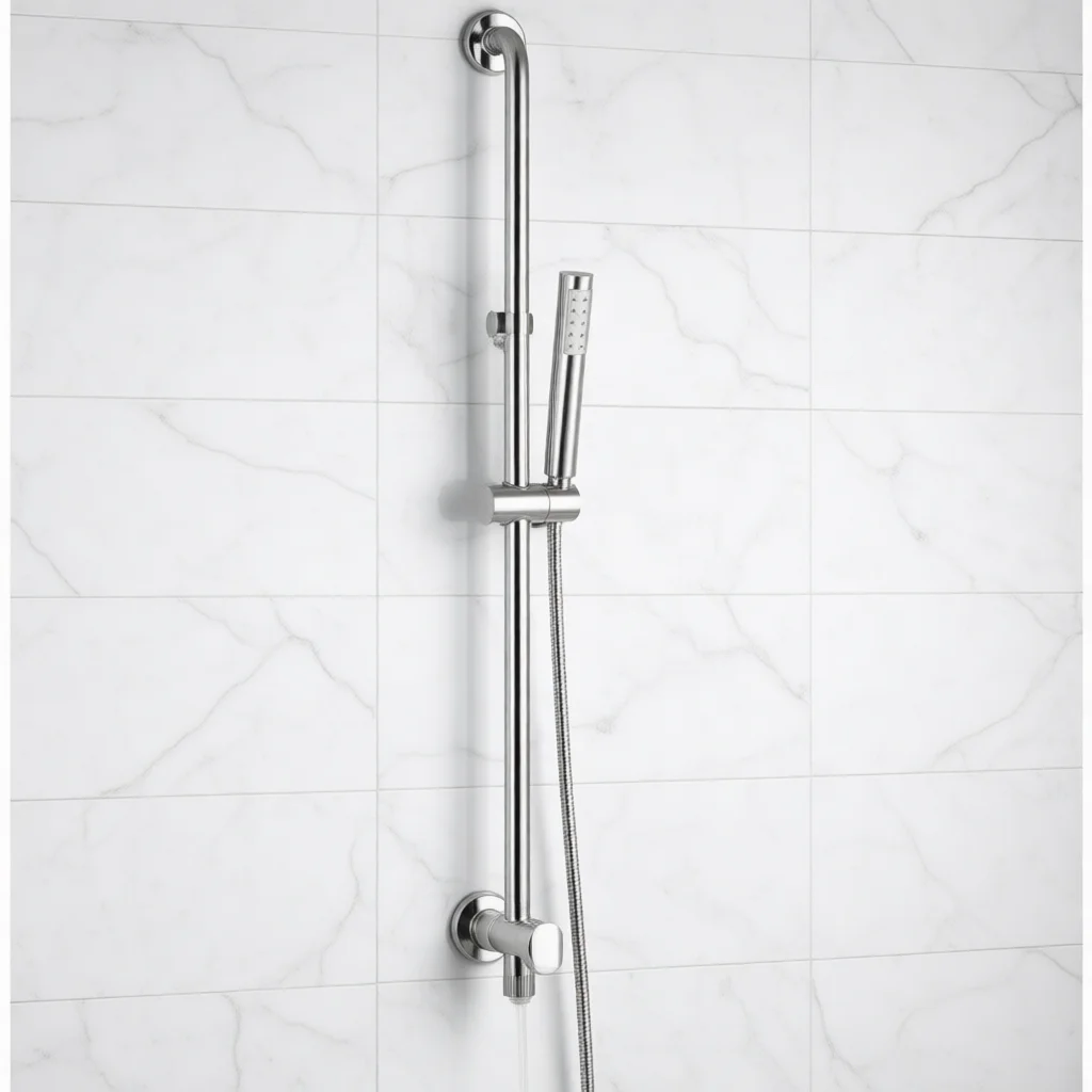 304 Stainless Steel Handheld Shower Head Brushed Gold Cylindrical High Pressure Bathroom Rainfall Sprayer Modern Bath Faucet