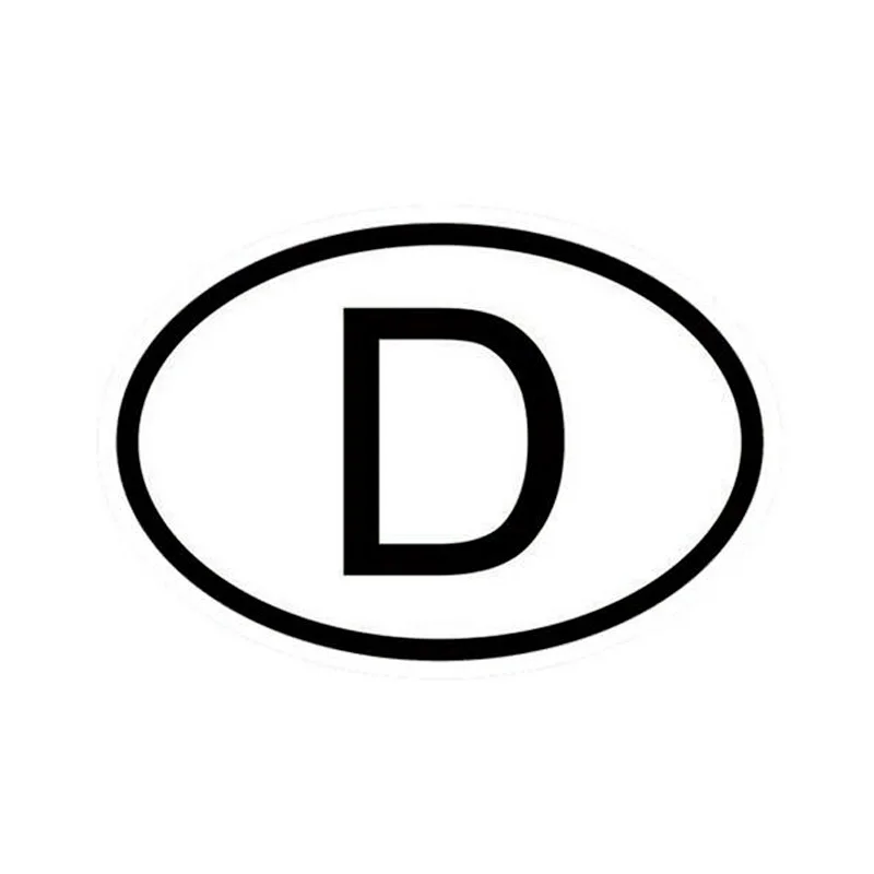 Car Sticker D Germany Country Code Oval Decal Fashion PVC Body Window Decoration Motorcycle Cars Accessories Waterproof Decals