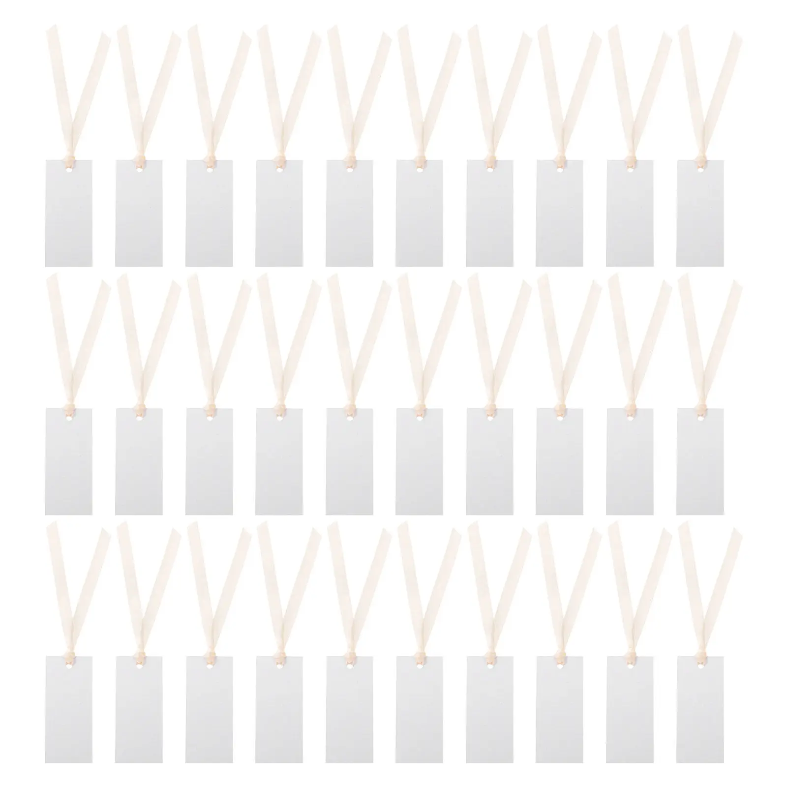 100PCS Name Place Cards For Table Setting Blank Wedding Place Card With Ribbon Hanging Gift Tags For Wedding Party Table Setting