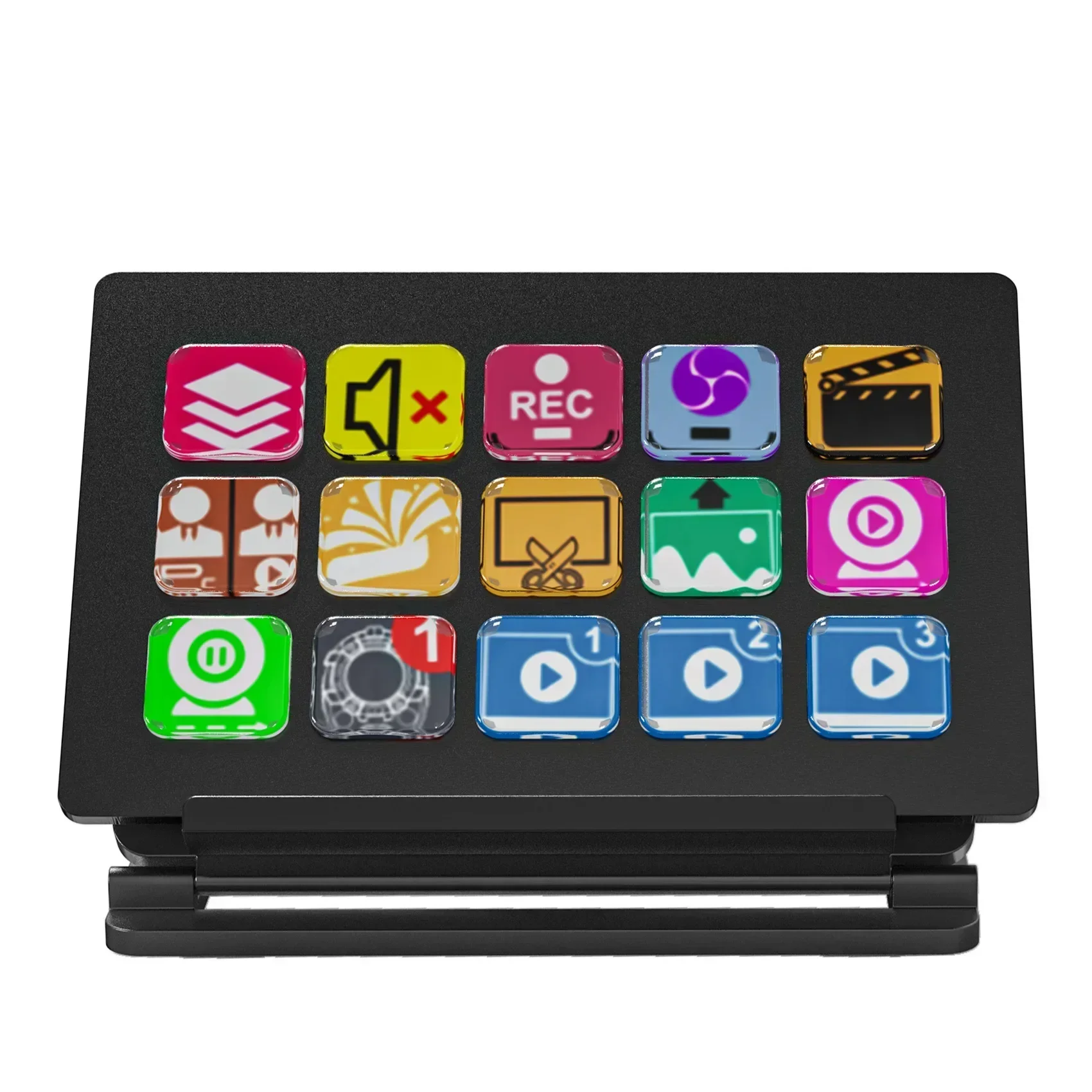 StreamDeck Visual Keyboard pulsante LCD 15Key Live Content Creation Controller pulsante personalizzato per Windows/MacOS/Android/iOS Gifts