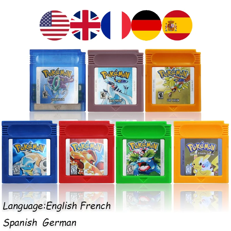 Vintage Game Collection - Coleção de Cartuchos de Jogos Pokémon