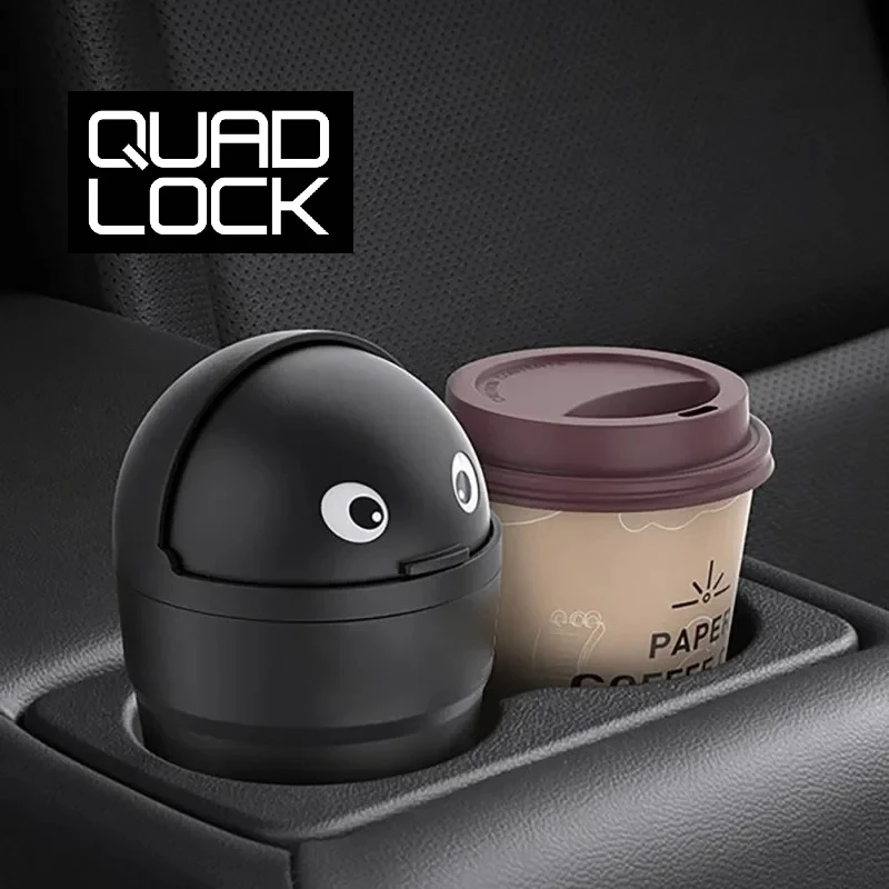 سلة مهملات السيارة العالمية صندوق تخزين منظم تلقائي مع غطاء متأرجح لطيف صغير السيارات مانعة للتسرب سلة مهملات السيارة للسيارة