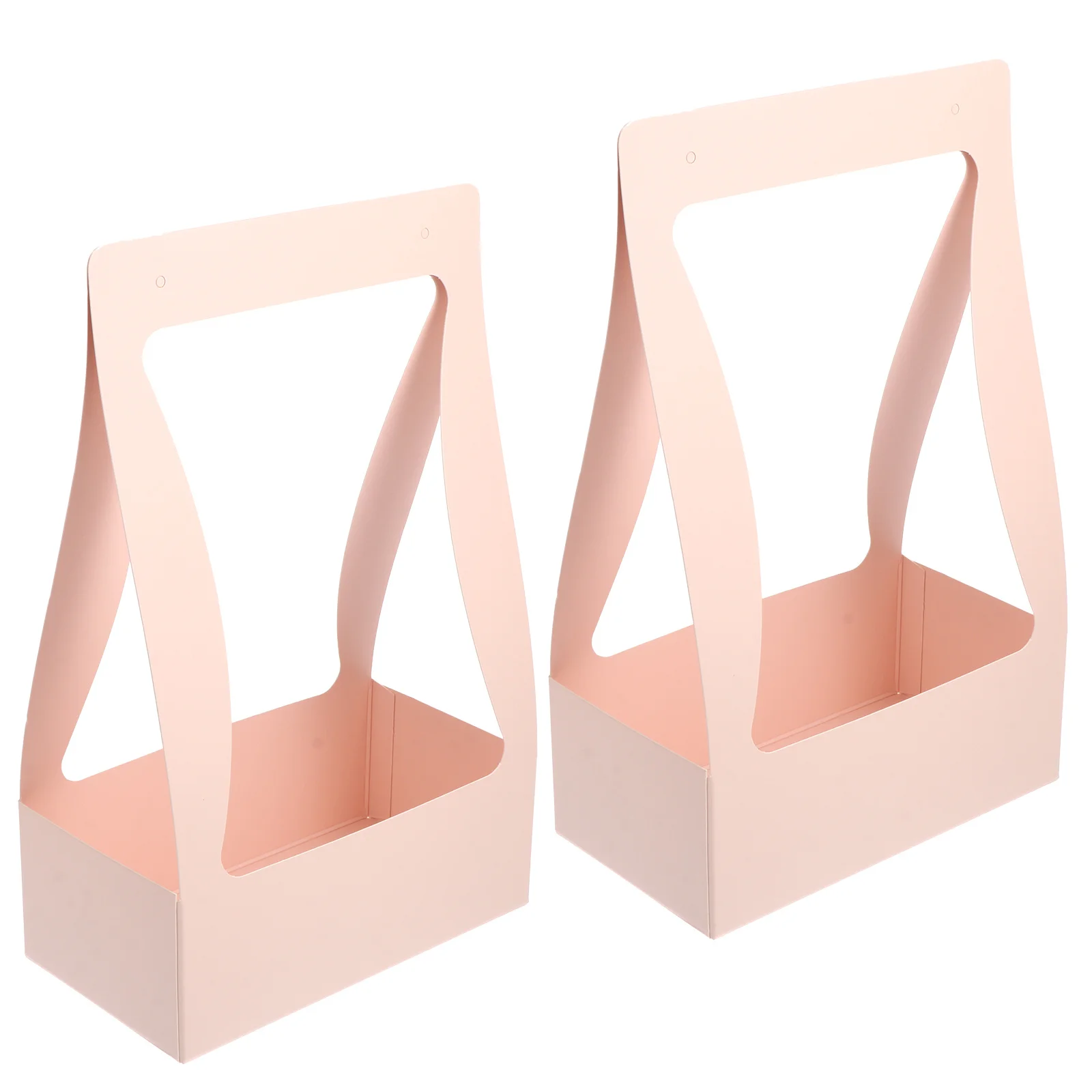 2 قطعة صندوق هدايا زهور ورقي محمول حاوية تعبئة الزهور لباقات طازجة تغليف تخزين حقيبة حمل لصالح الحفلات