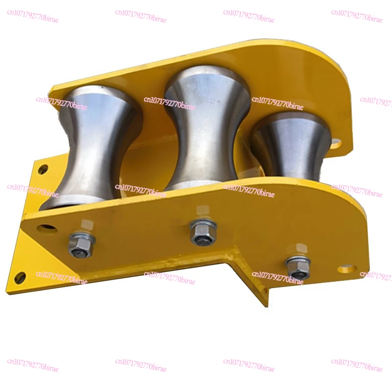 

New Cable Pay-off Pulley Heavy-duty Alloy Steel Wheel Nozzle, Nylon Straight-running Triple Pulley Iron Wellhead