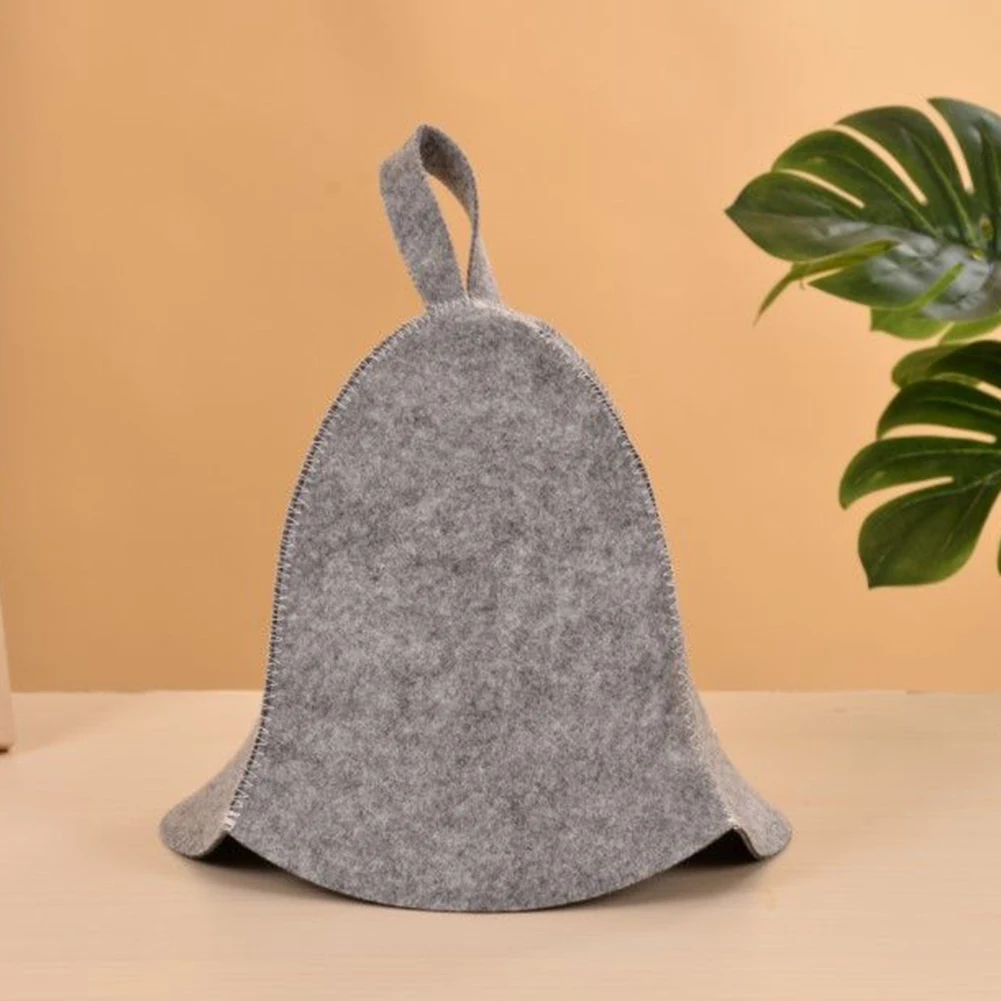 Stay Cool and Comfortable in Sauna and Banya with Grey Felt Sauna Hat  Perfect for Heatstroke Protection and Hair Care