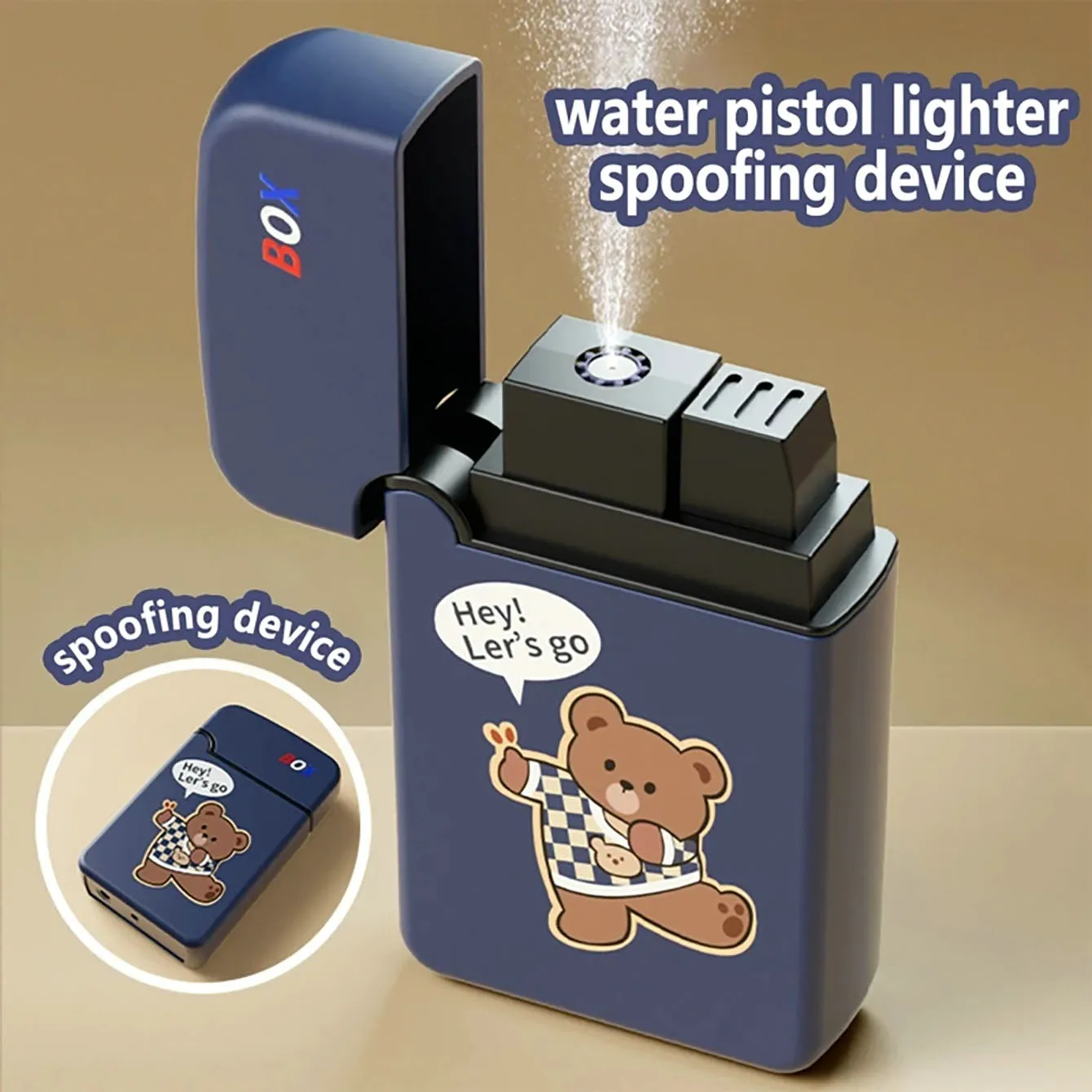 Mini pistola de agua de juguete para niños, encendedor, prensa para pulverizar agua, favores de fiesta, truco o trato, Gadgets de broma, Juguetes Divertidos, 1pc