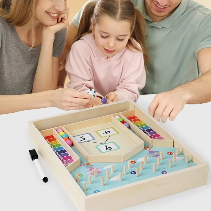 Kids Montessori Math Counting Learning Toys Teaching Tool Number Decompositio Addition Subtraction Kindergarten Educatinal Game