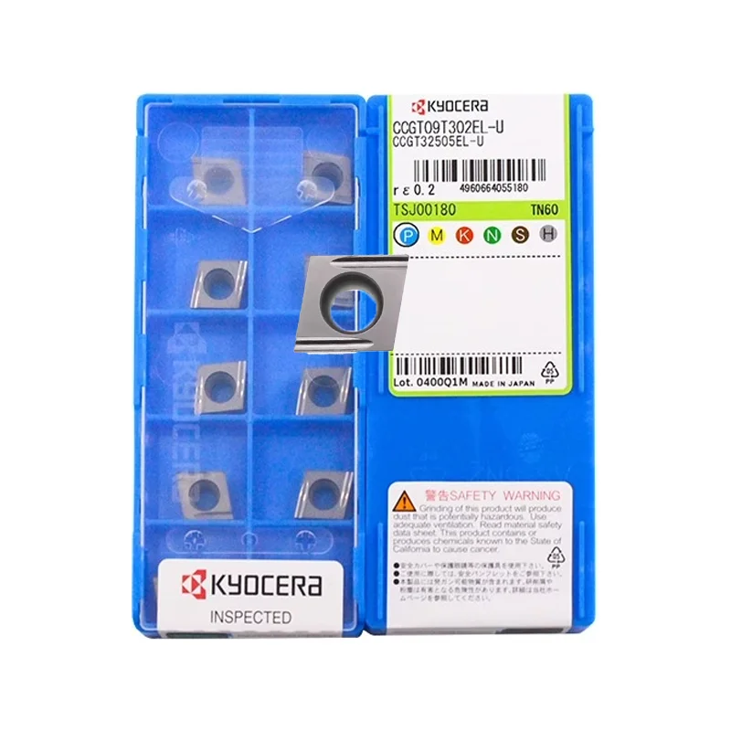 

Kyoceras CCGT060202 CCGT060204 CCGT09T302 CCGT09T304 ER-U EL-U TN60 PR930 CNC Lathe Cutting Tools Carbide Turning Inserts