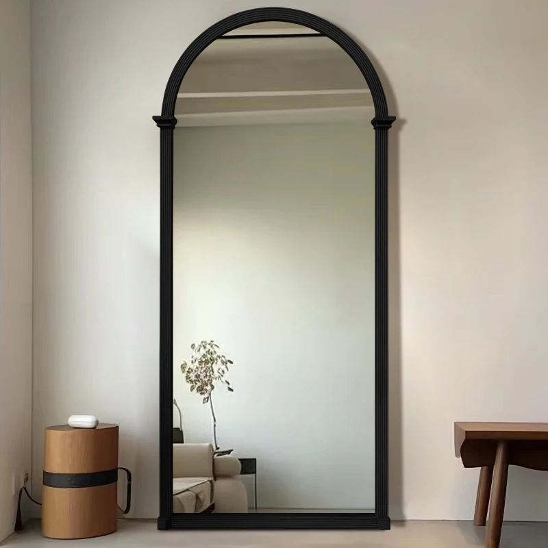 

French retro full-length mirror household entrance medieval floor-to-ceiling full-length mirror American bedroom wall-mounted fi