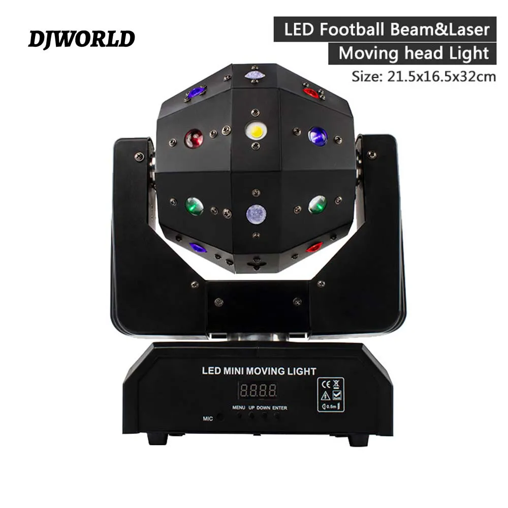 Stage Effect Feixe De Luz De Futebol, Projetor Estroboscópico, Karaoke, Boate, DJ, Disco, Bar, Festa, Luzes LED, RGBW, 16x3W, 1 Pc, 2Pcs