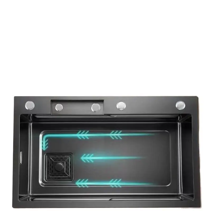 

New left side sewer 304 stainless steel, sink large single sink vegetable basin kitchen household dishwasher