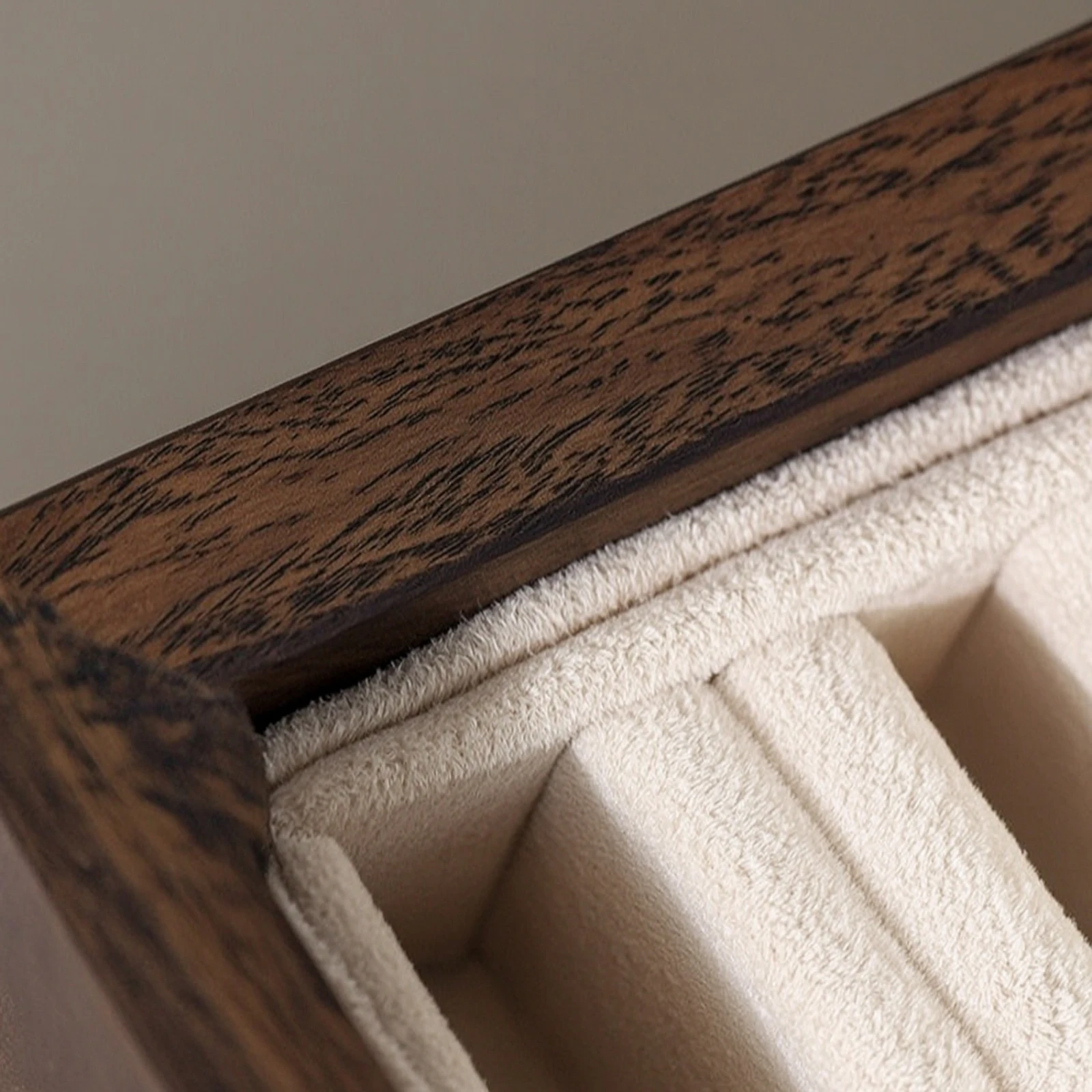 Jewelry Tray with Compartments Orderly Wooden Jewelry Tray Organizer Shallow Low-Profile for Collectors, Drawer, Dresser