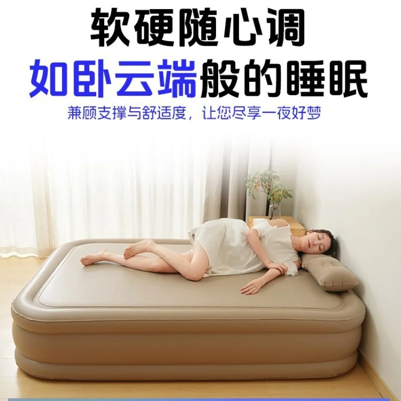 Brushed automatic air mattress laying floor elastic wire air bed outdoor camping portable air mattress