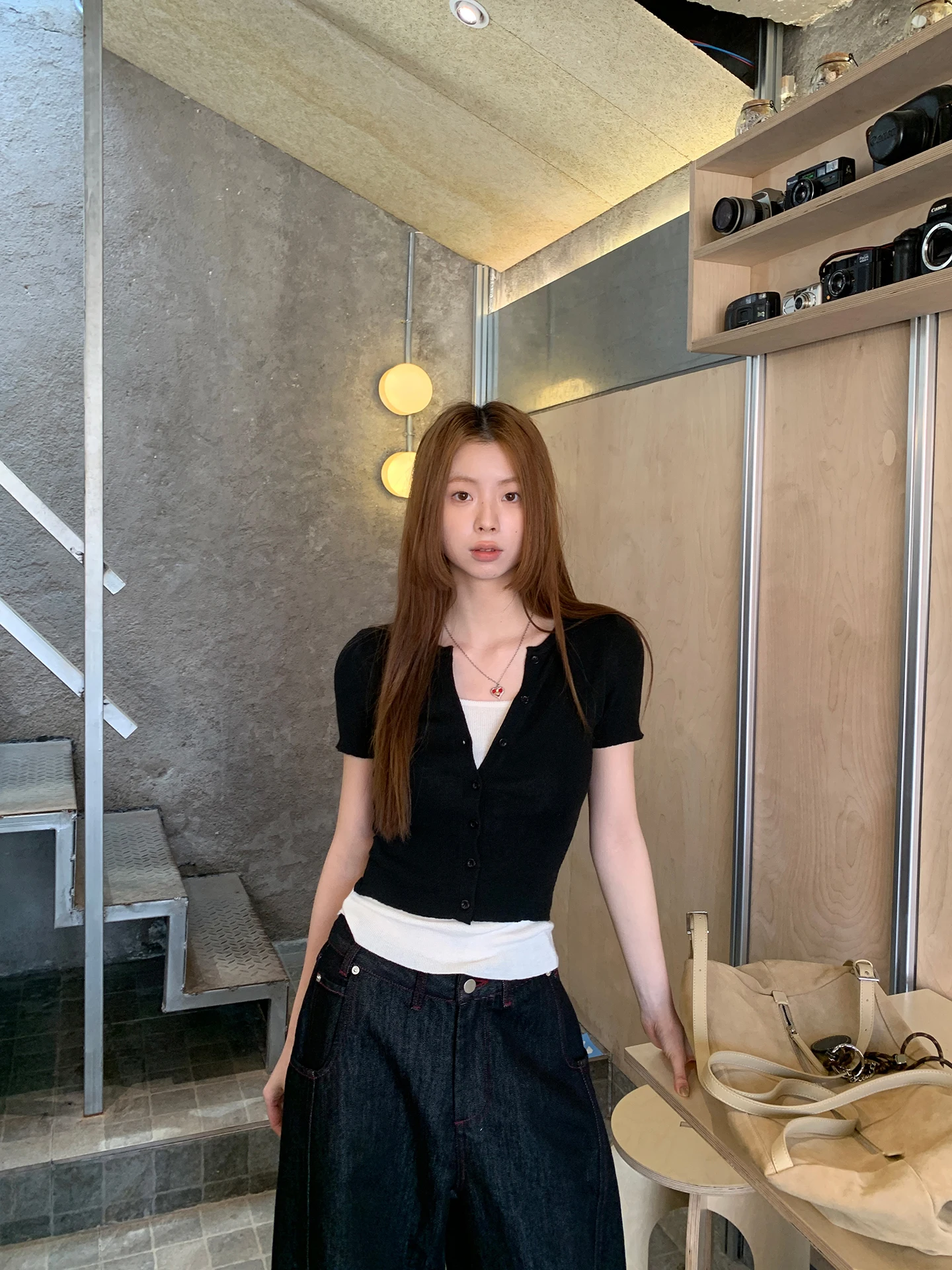 Estate Nuovo Bla ort Sve T-shirt lavorata a maglia da donna Regular Fit oulder Design Sensation Small ence Top G Sle