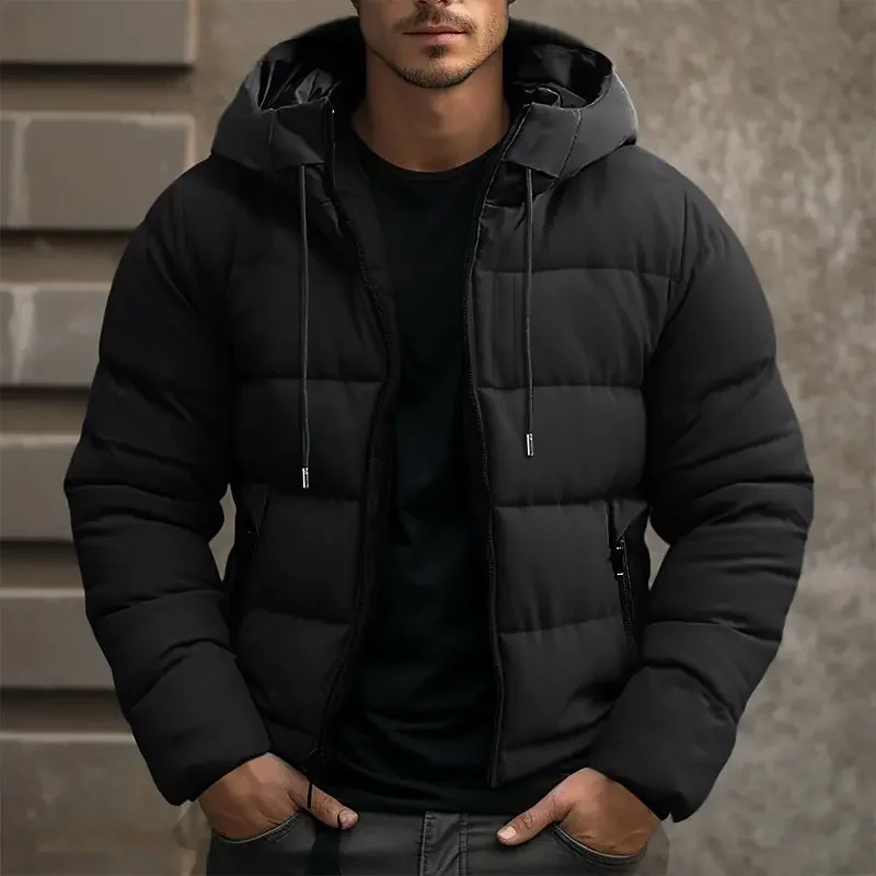 Mens winter jacket windbreaker jacket for warmth and cold resistance with zipper padding for leisure daily regular fashionable