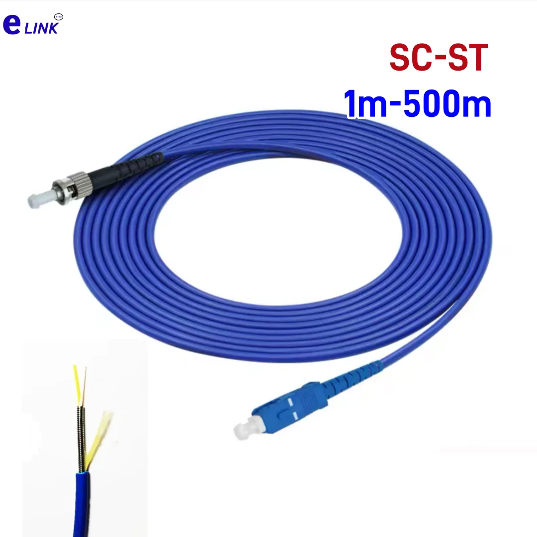 

fiber optic jumper 1-500M SC-ST1C 100m 120m 50m 200m 30m 300m ratproof waterproof SC-ST UPC SM single core blue indoor outdoor