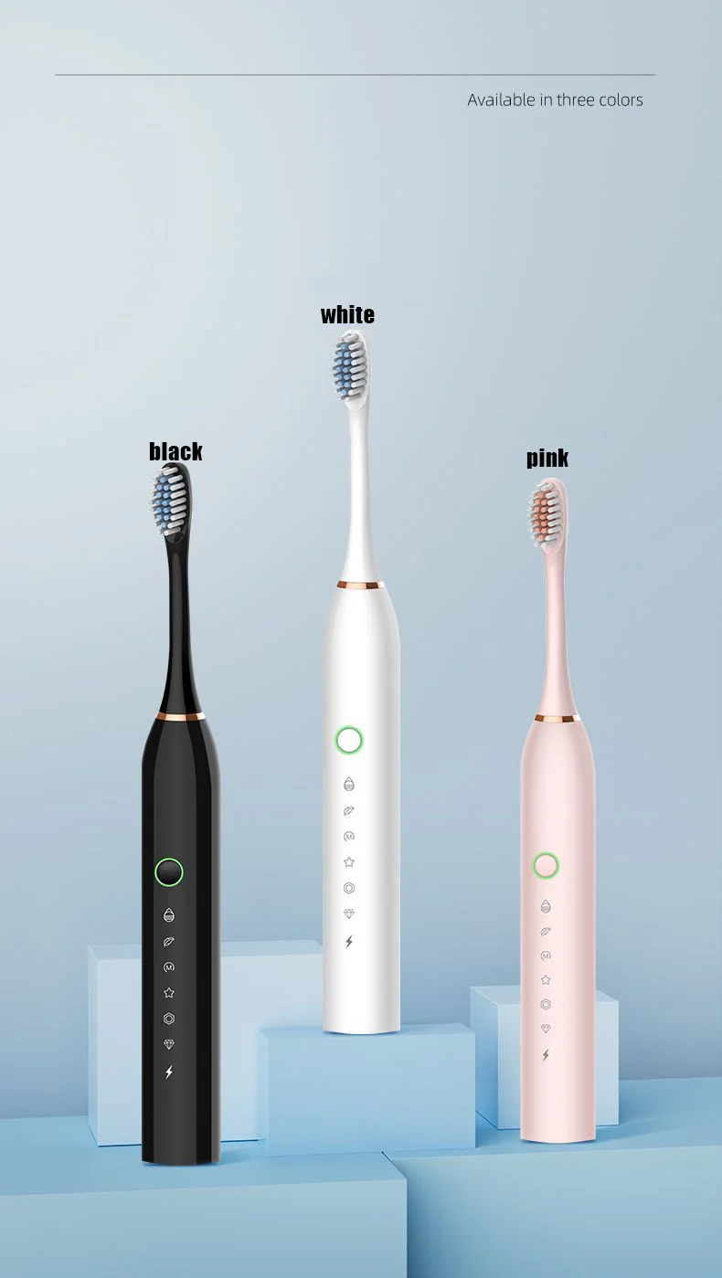 

Soundwave electric toothbrush with 6 modes exceeding battery life and waterproof rating IPX7