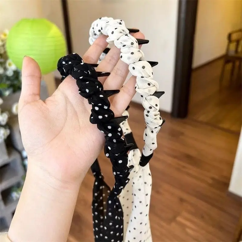 رباط شعر عالي عتيق غير قابل للانزلاق للنساء، عصابة رأس أنيقة من الجمجمة مع أسنان، إكسسوار زفاف عصري لحفلات الزفاف والحفلات