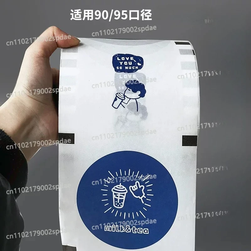 2000 Sheets Universal 9095 Diameter Disposable Plastic Cup Sealing Film for Soy Milk And Milk Tea Commercial Use Paper Cup