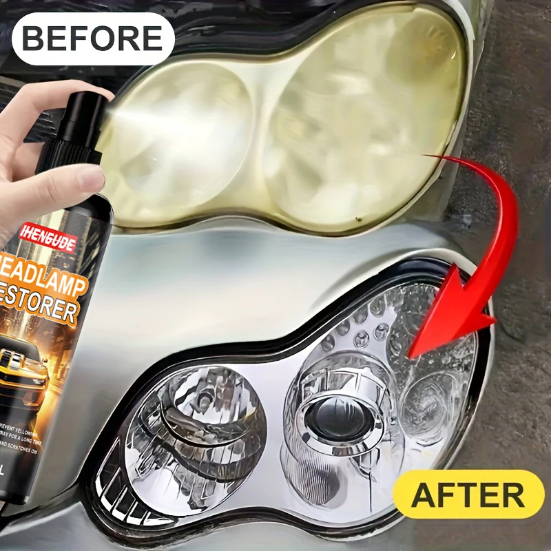 High-Intensity Car Light Restoration Kit - Restores Clarity, Prevents Yellowing and Oxidation, Long-Lasting Protective Spray, Repairs Oxidation, Yellowing and Scratches on All Types of Car Lights