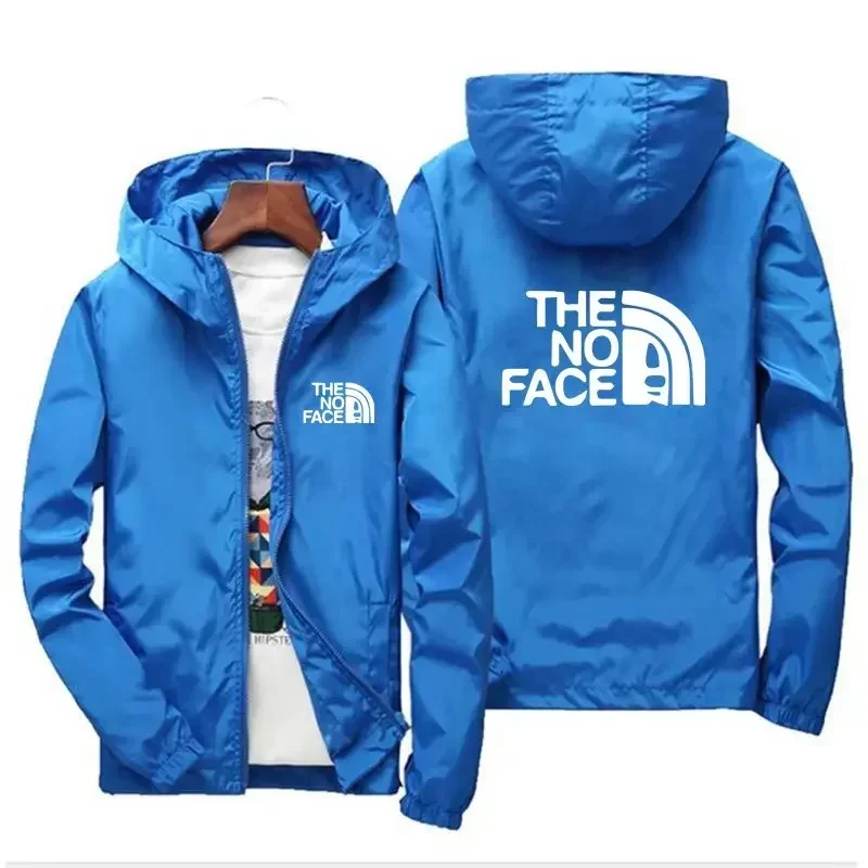 Spring and autumn new men's casual hooded jacket, fashion outdoor zipper windproof waterproof sweatshirt large size coat