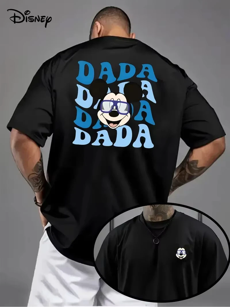 

Oversized Men's T Shirt Mickey Mouse T-Shirt Casual Cotton Women Top Tee Vacation Unisex Father's Day birthday gift Short Sleeve