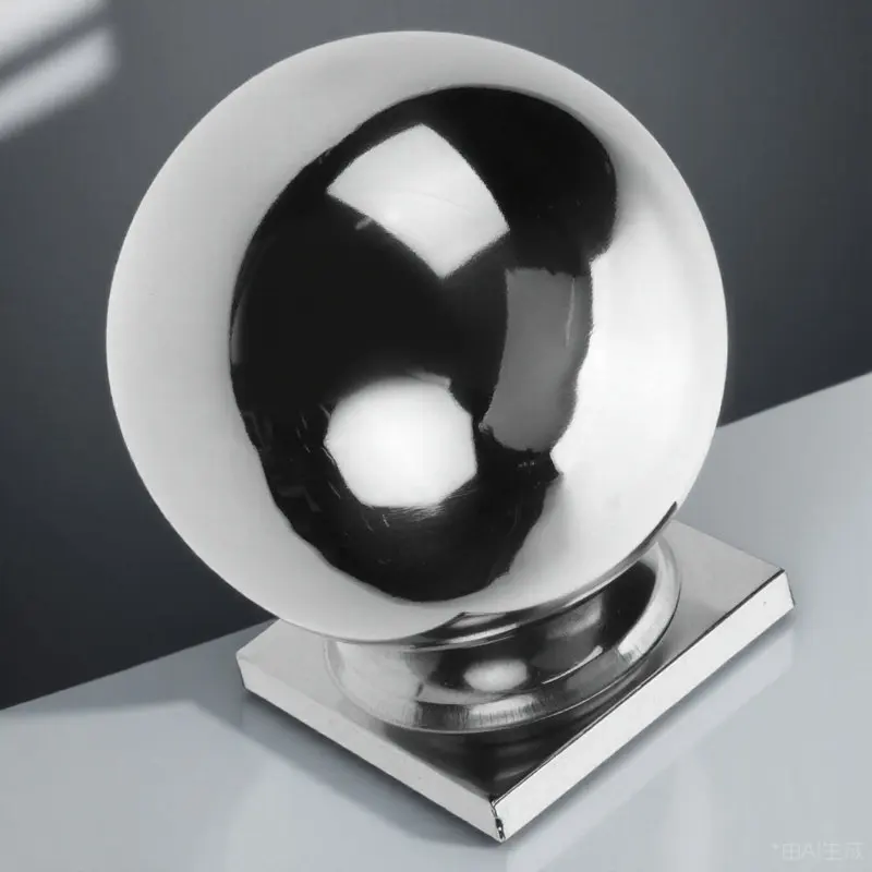 Tapa de poste de barandilla de acero inoxidable de alta resistencia, cuadrada, con bola integrada, para pasamanos, vallas, terrazas, escaleras y barandillas metálicas