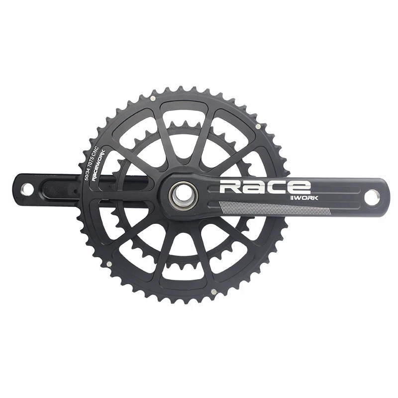 RACEWORK Road Bike Crankset Aluminum Alloy 170mm 172.5mm 175mm Crank 10 11 12 Speed 50-34T 52-36T 53-39T Chainwheel For GXP