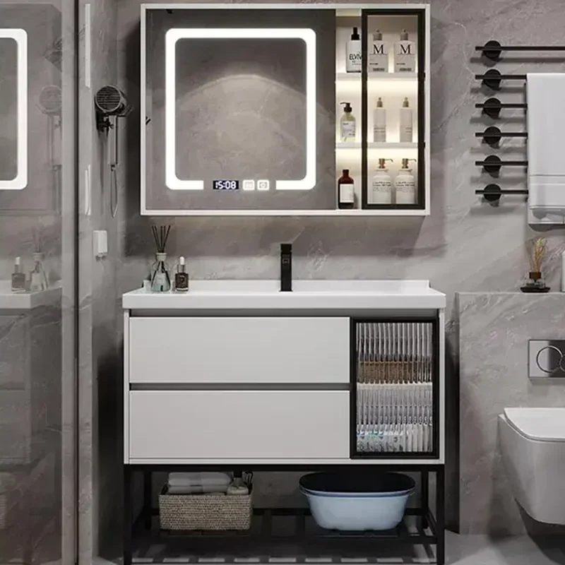 

Makeup Sink Bathroom Cabinet Modern Vanity Shelves Makeup Storage Cabinet Jewelry Organizer Luxury Schrank Lounge Furniture