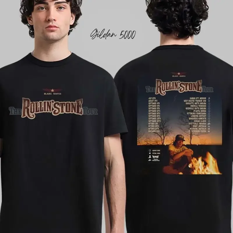 Blake Whiten The Rollin' Stone Tour 2025 Schedule Tour Dates Unisex T-Shirt