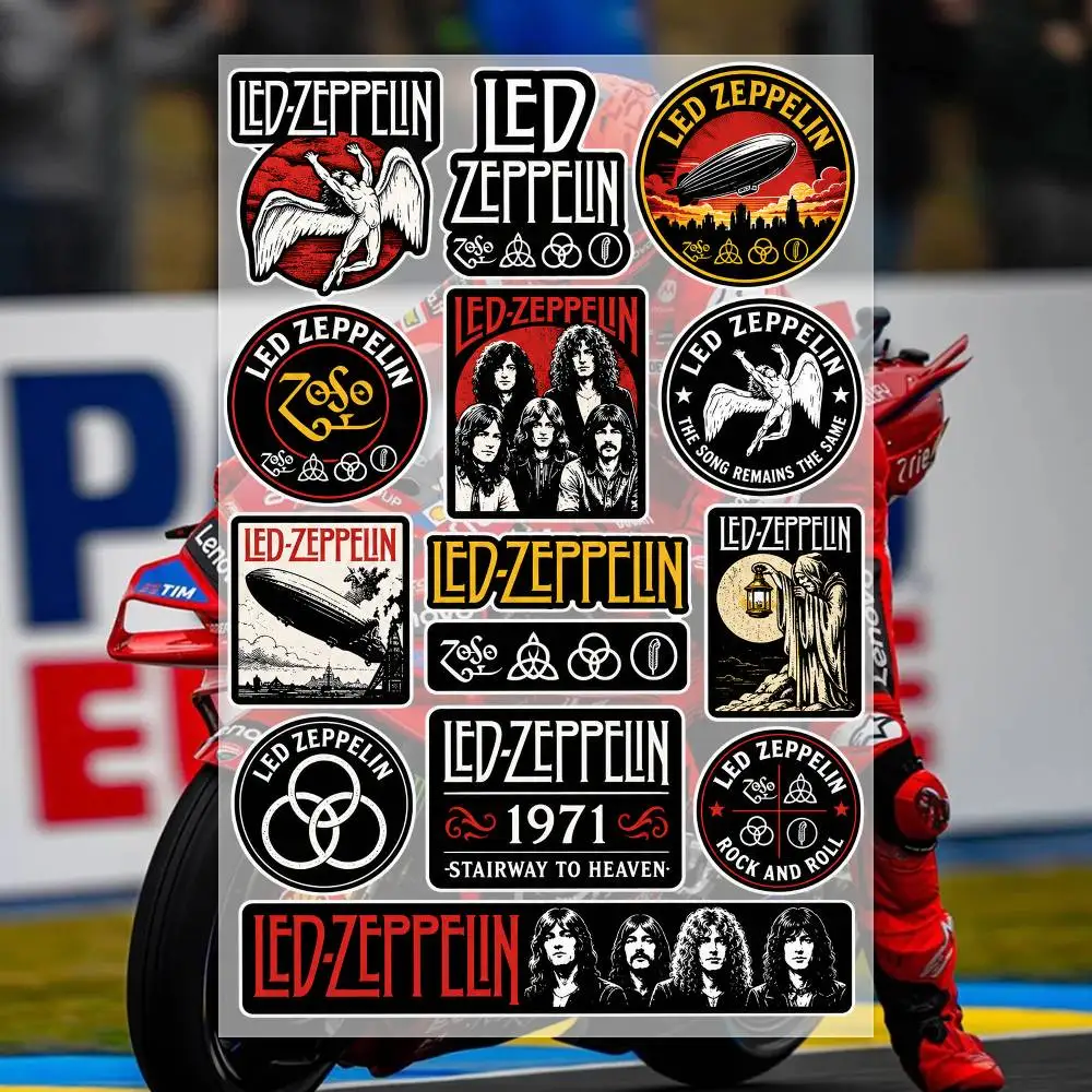 L-Led Zeppelin  Decal Set High Quality Printed and Cut Stickers Motorcycle Sticker
