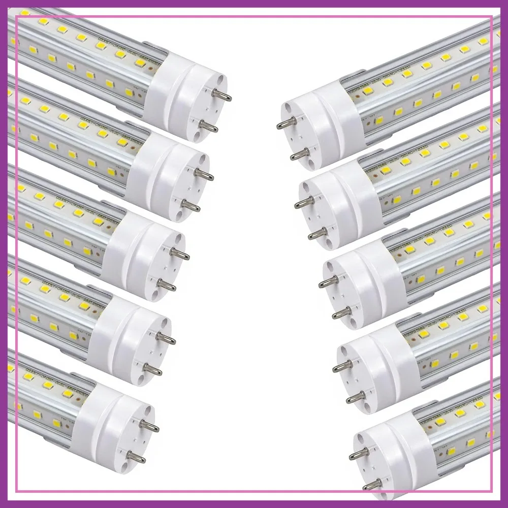 

T8 2ft LED Tube Lights, 20W 2000lm, G13 Base, 24in, Replace F17T8/F18T8, 6500K, Ballast Bypass, 10-Pack