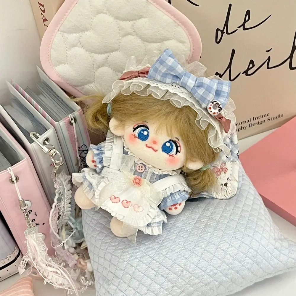 Head Cover 10cm Cotton Doll Dress Hoodies Shoulder Strap Skirt Cotton Doll Clothes Dress Up Mini Plush Toy Clothes