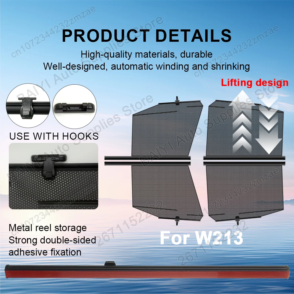 For Mercedes-Benz E-class e300 W213 Car Lifting Window Sunshade Customizable Car SunShade Front Rear Door Windshield Protection