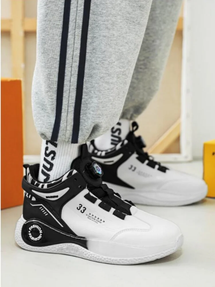 2026 Mens Sneakers with Rotating Buckle Comfy Non Slip Lace up Durable Shoes for Mens Outdoor Activities
