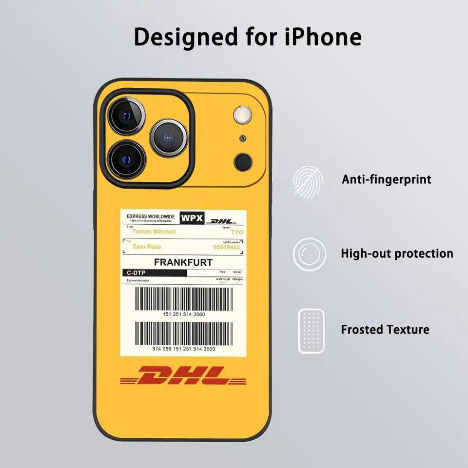 Brand DHL Logo Phone Case For IPhone 17 16 15 14 13 12 11 Pro Max